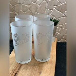 COORS LIGHT | Set of 6 | Vintage Frosted Silver Bullet Pint Glasses